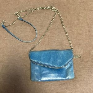 HOBO Cobalt Leather Daria Chain Strap Wristlet Crossbody